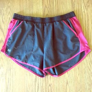 Under Armour Grey and Pink Running Shorts